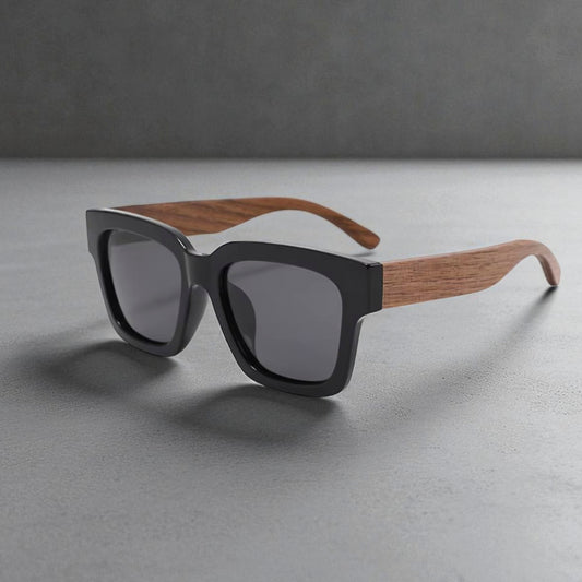 Wood Sunglasses - 50/50 Black & Walnut