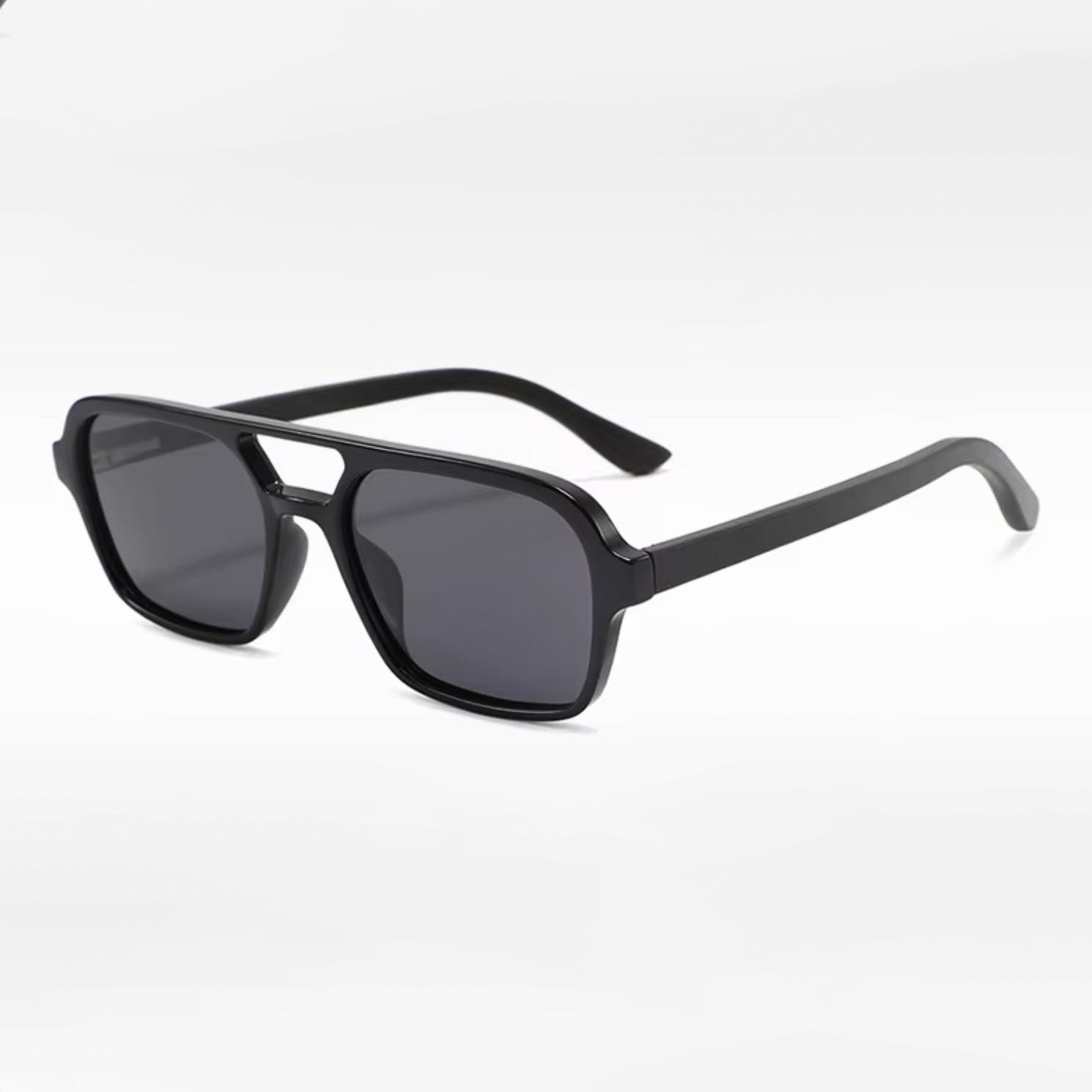Aviator Compact 50/50 Black & Ebony Wood - Polarised Sunglasses
