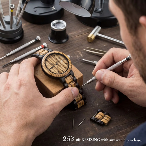 100% Walnut Wood Watch & Band 38mm