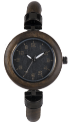 Wooden Watch - Black Sandalwood & Black IP Bracelet