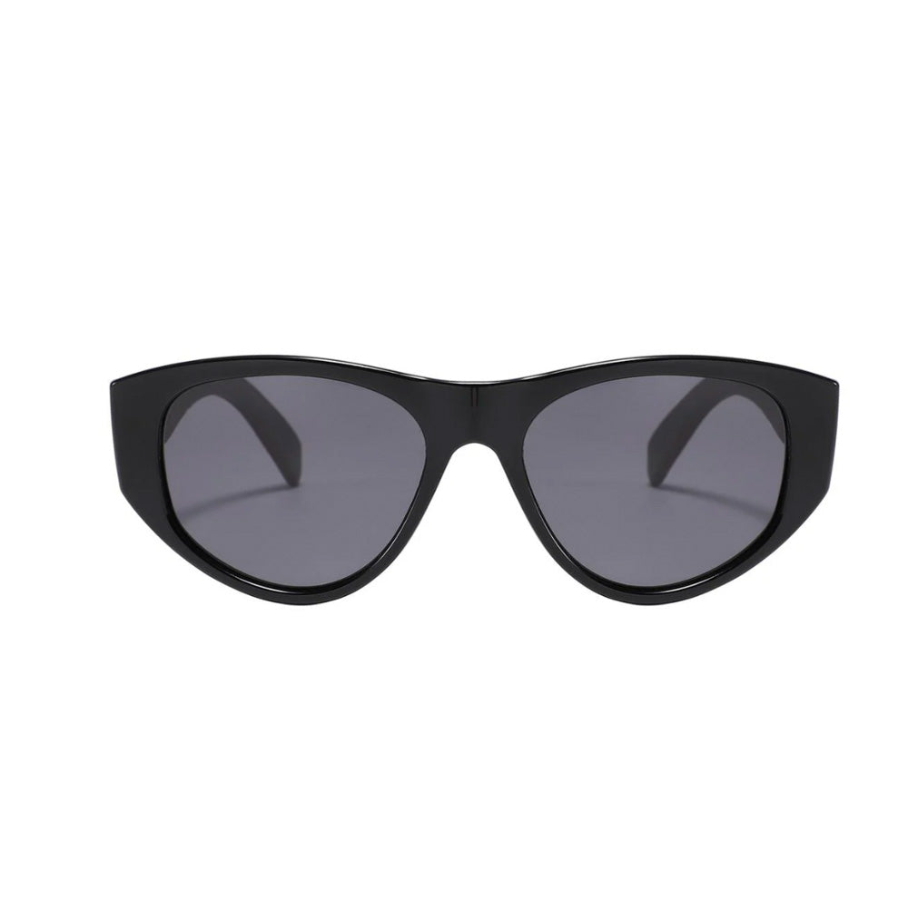 1/2 Round Cats-Eye Polarised - 50/50 Black & Ebony Wood Sunglasses