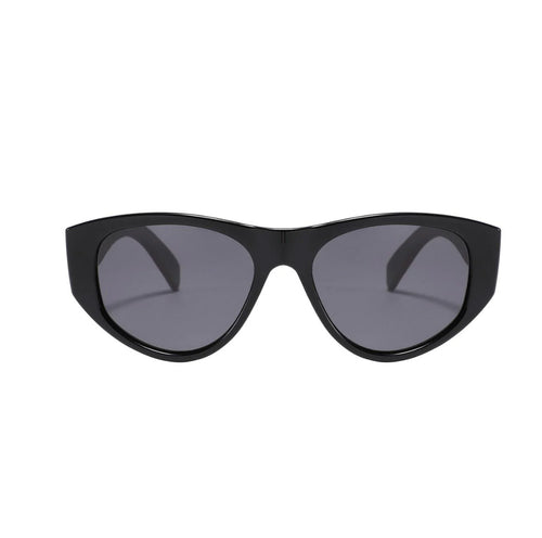 1/2 Round Cats-Eye Polarised - 50/50 Black & Ebony Wood Sunglasses