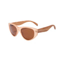 Half-Round 50/50 Pink & Zebra Wood - Polarised Sunglasses