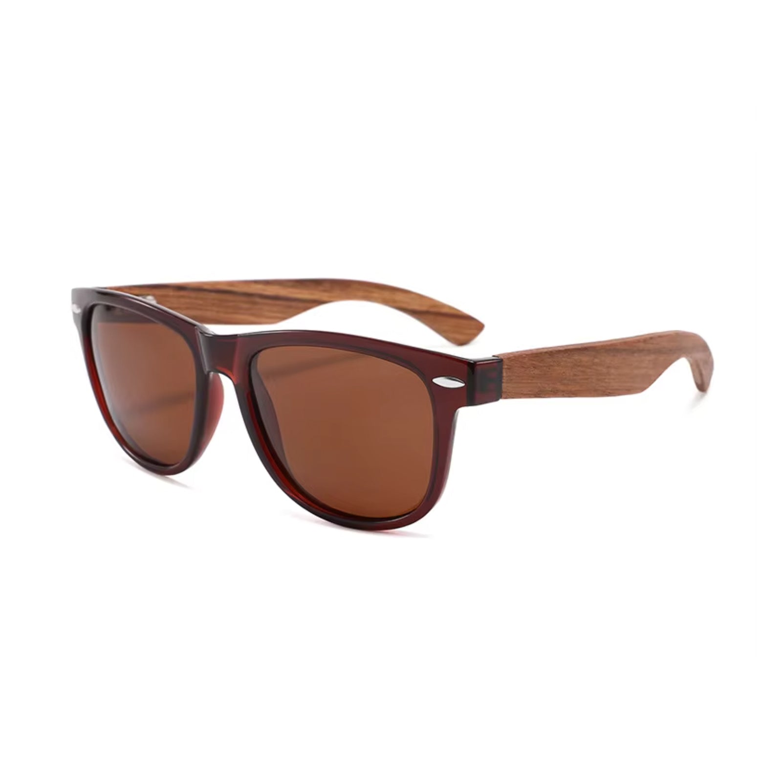 Classic 50/50 Brown & Zebra Wood - Polarised Sunglasses