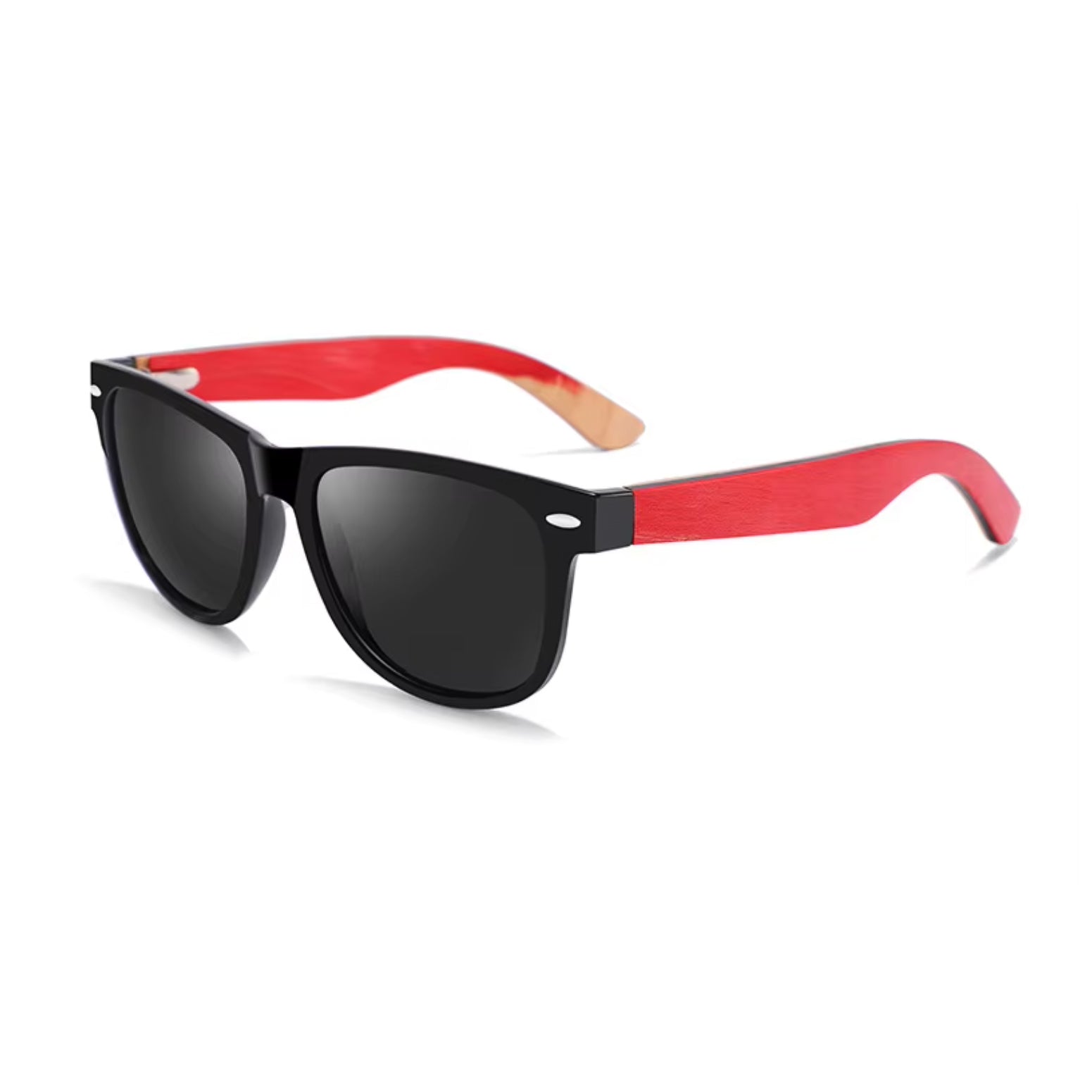 Skate 50/50 Black & Red Wood - Polarised Sunglasses