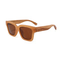 Oversize 50/50 Caramel & Zebra Wood - Polarised Sunglasses