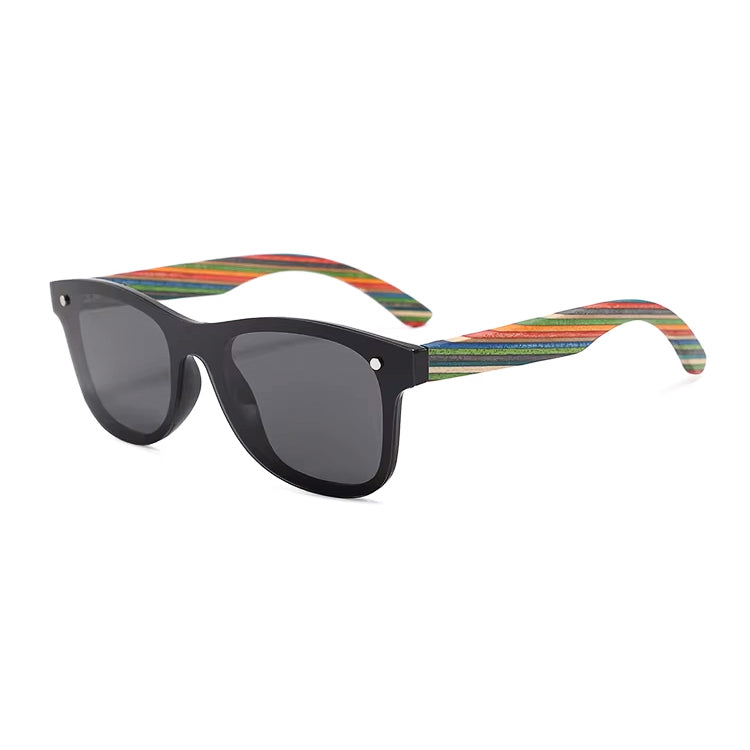 Frameless 50/50 Multi Cherry Wood - Polarised Sunglasses