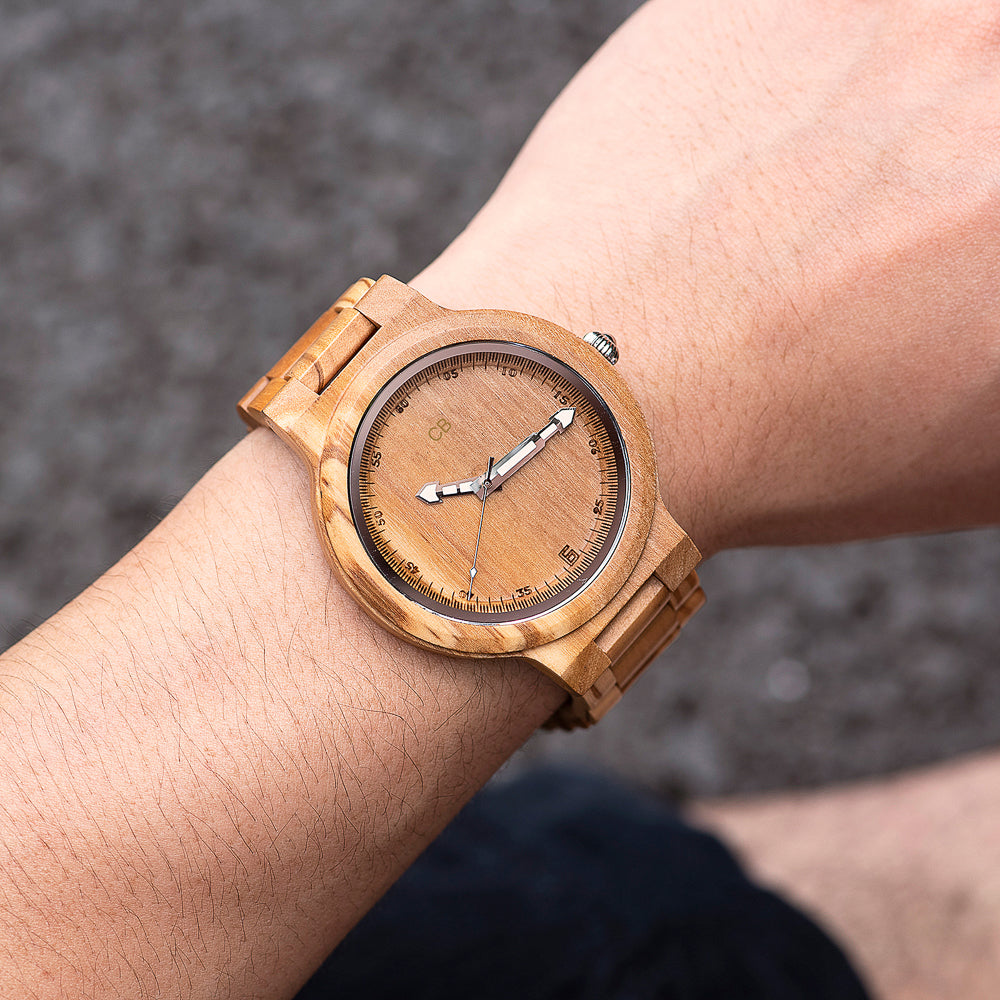 Olive Tree Watch & Band - Glow Hands 45mm