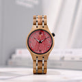 Olive Tree Wood Watch & Band - Pink 35mm