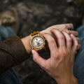 Zebra Wood Watch & Band - Wind Up Kinetic 41mm