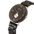 Dark Sandalwood Watch & Band - Rose Gold & Black 42mm