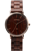 Wooden Watch - Red Sandalwood & Rose Gold - Small