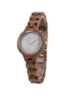 Wooden Watch - Walnut Wood Case & Band with Grey Mother of Pearl Face