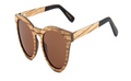 Wood Sunnies - Zebra Wood Frame and Temple - Small Round POLARISED