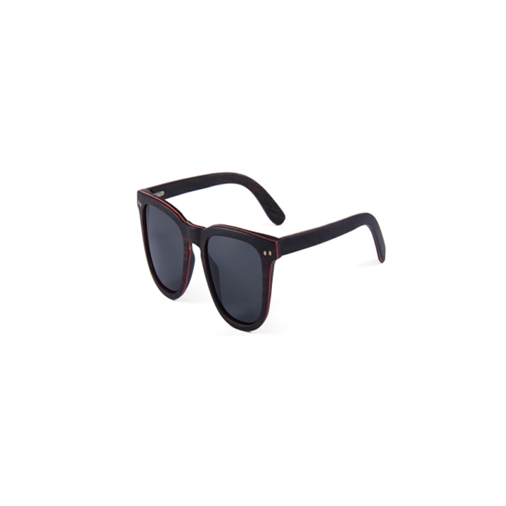 Wood Sunnies - Ebony Wood Frame and Temple - Small Square POLARISED