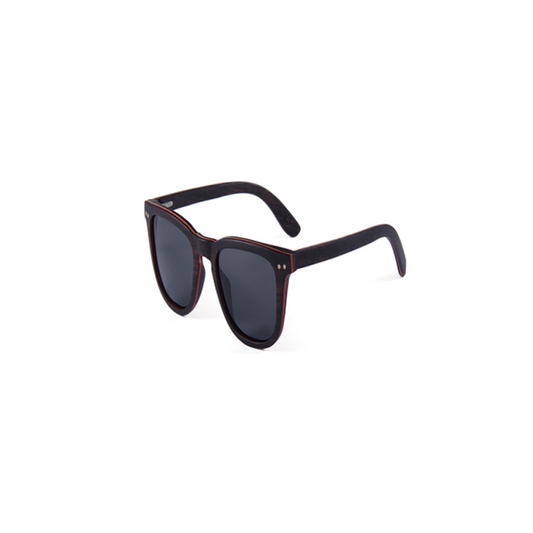 Wood Sunnies - Ebony Wood Frame and Temple - Small Square POLARISED