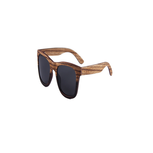 Zebra Wood Frame and Temple